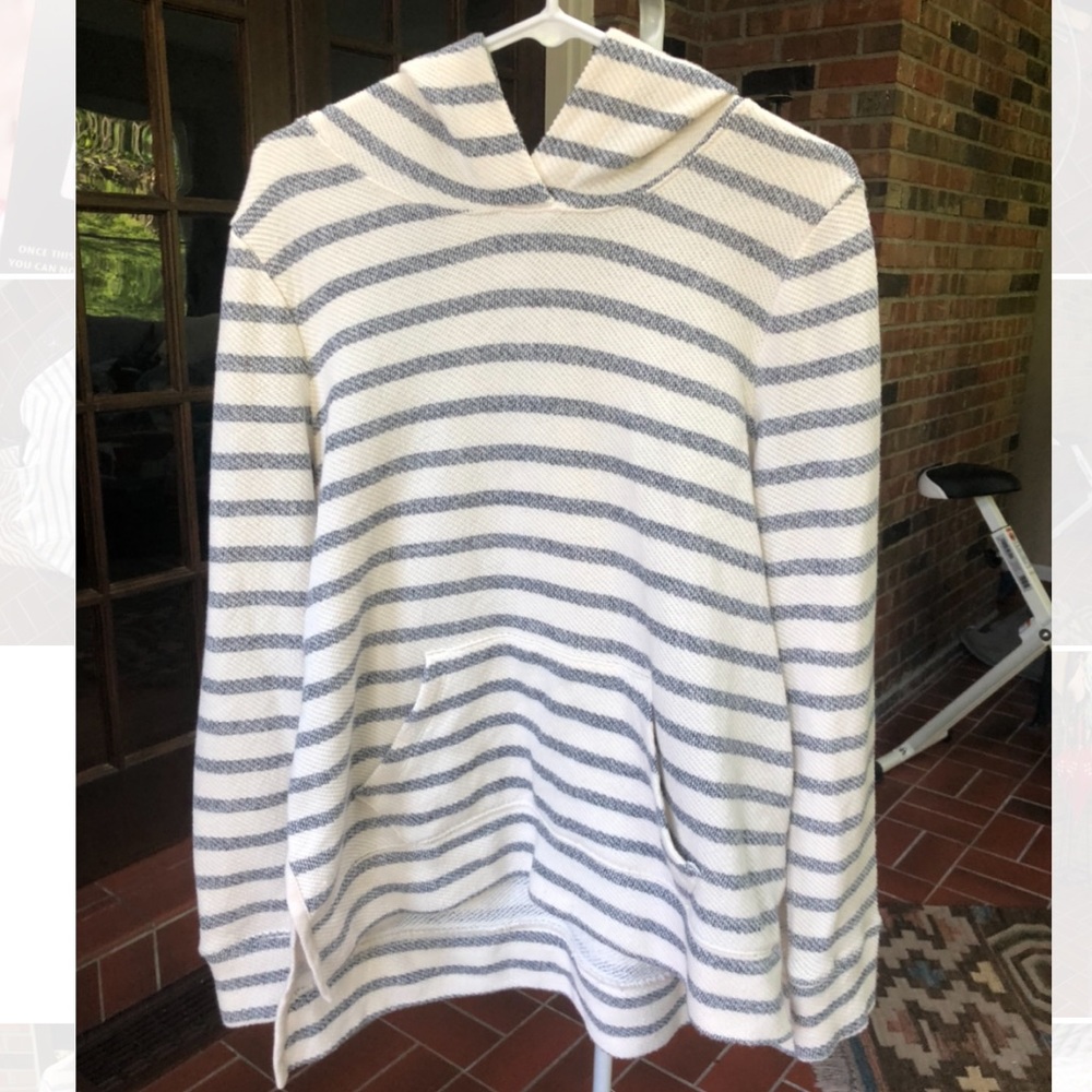 Striped Crochet Hoodie